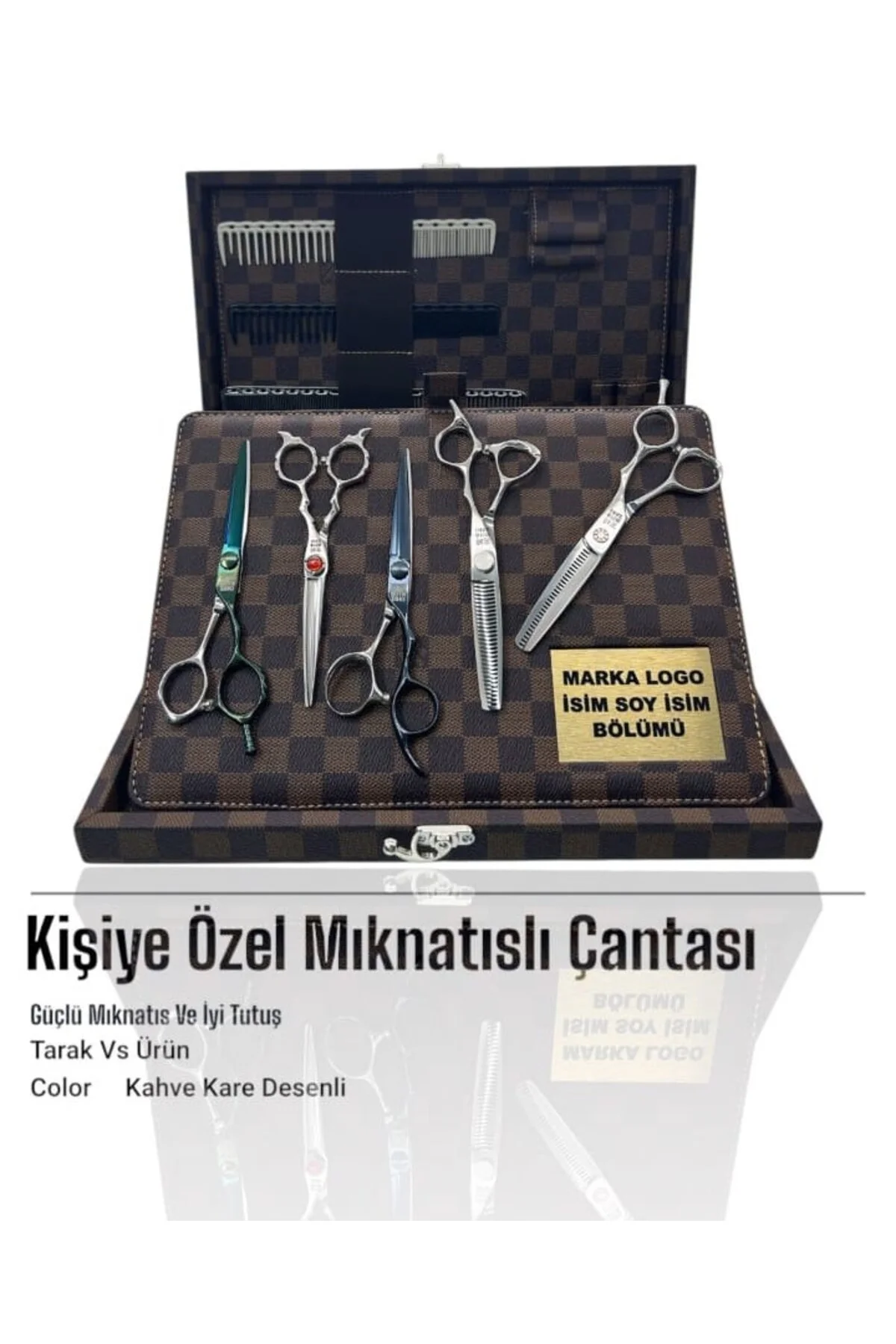 PURE SAACH PROFESYONEL DESENLİ MIKNATISLI MAKAS ÇANTA - Görsel 3