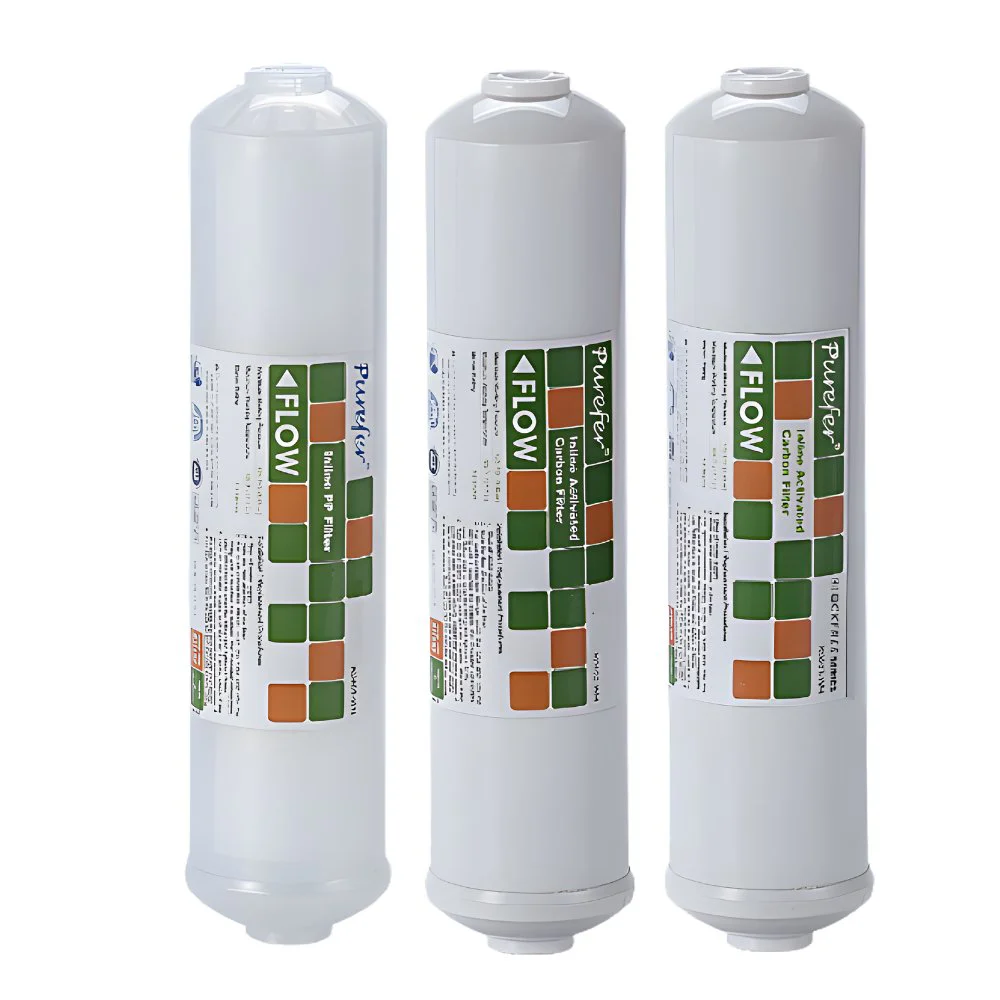 Purefer 3’lü Inline Su Arıtma Filtre Seti (11” - Sediment + Granü Purefer 3’lü Inline Su Arıtma Filtre Seti (11” - Sediment + Granü