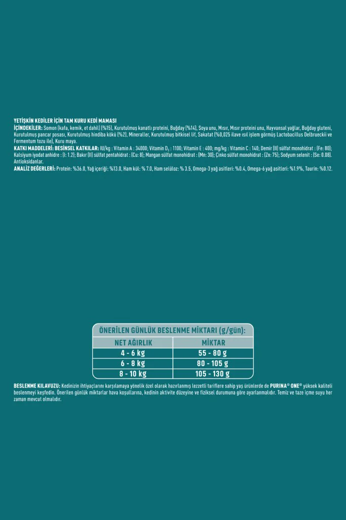 Purina One Somonlu Kısırlaştırılmış Kedi Maması 1,4 Kg