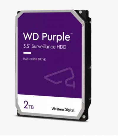Wd Purple 3.5 Sata İii 6Gb/S 2Tb 64Mb 7/24 Guvenlik 23Purz
