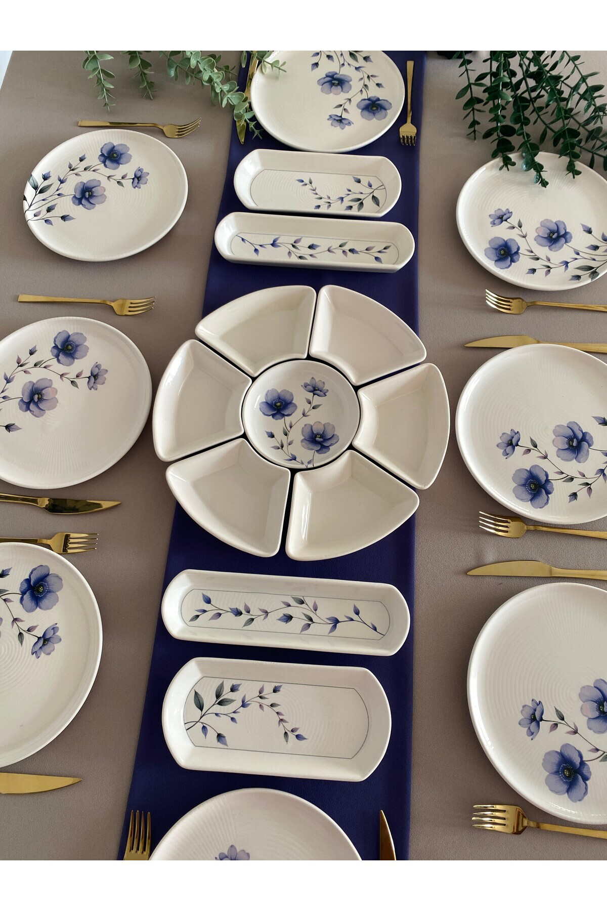 Purple Violet 8 Kişilik 19 Parça Kahvaltı Takımı