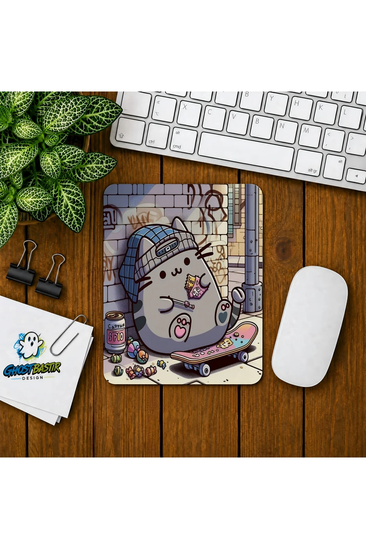 Pusheen Baskılı Oyuncu Mousepad 0245