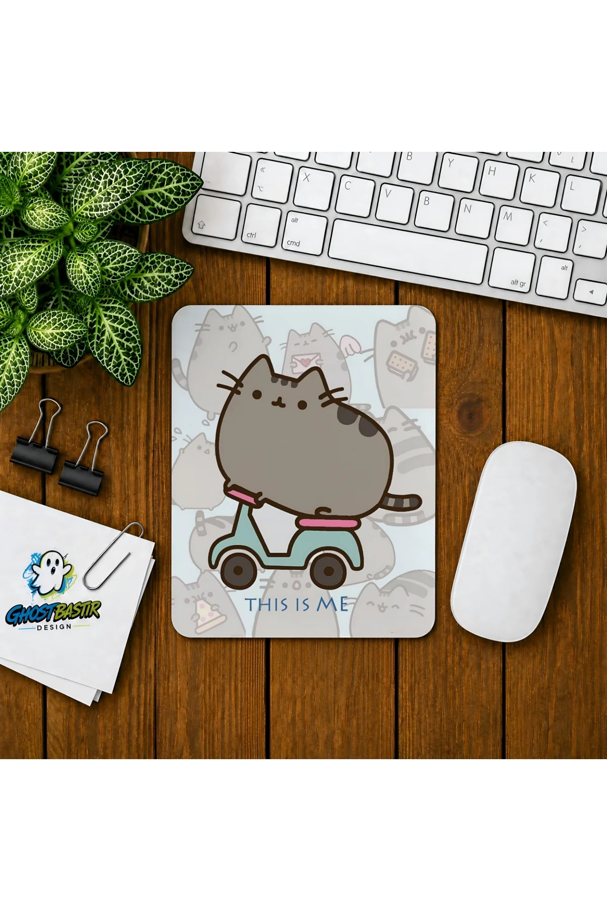 Pusheen Baskılı Oyuncu Mousepad 0248