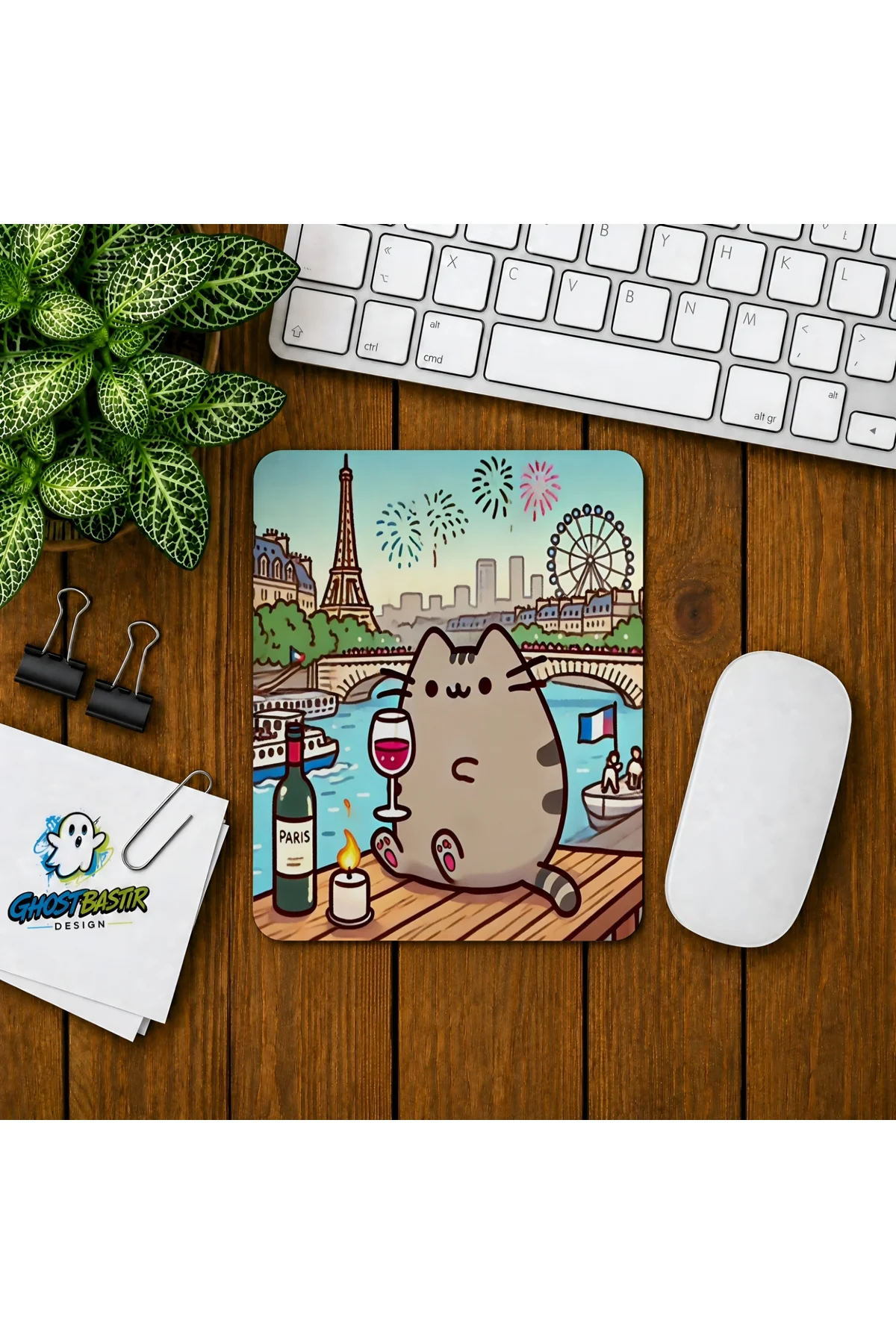 Pusheen Baskılı Oyuncu Mousepad 0249