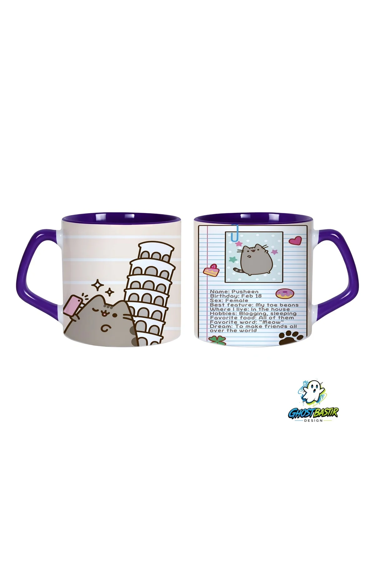 Pusheen Kupa Bardak | Tek Adet 0684