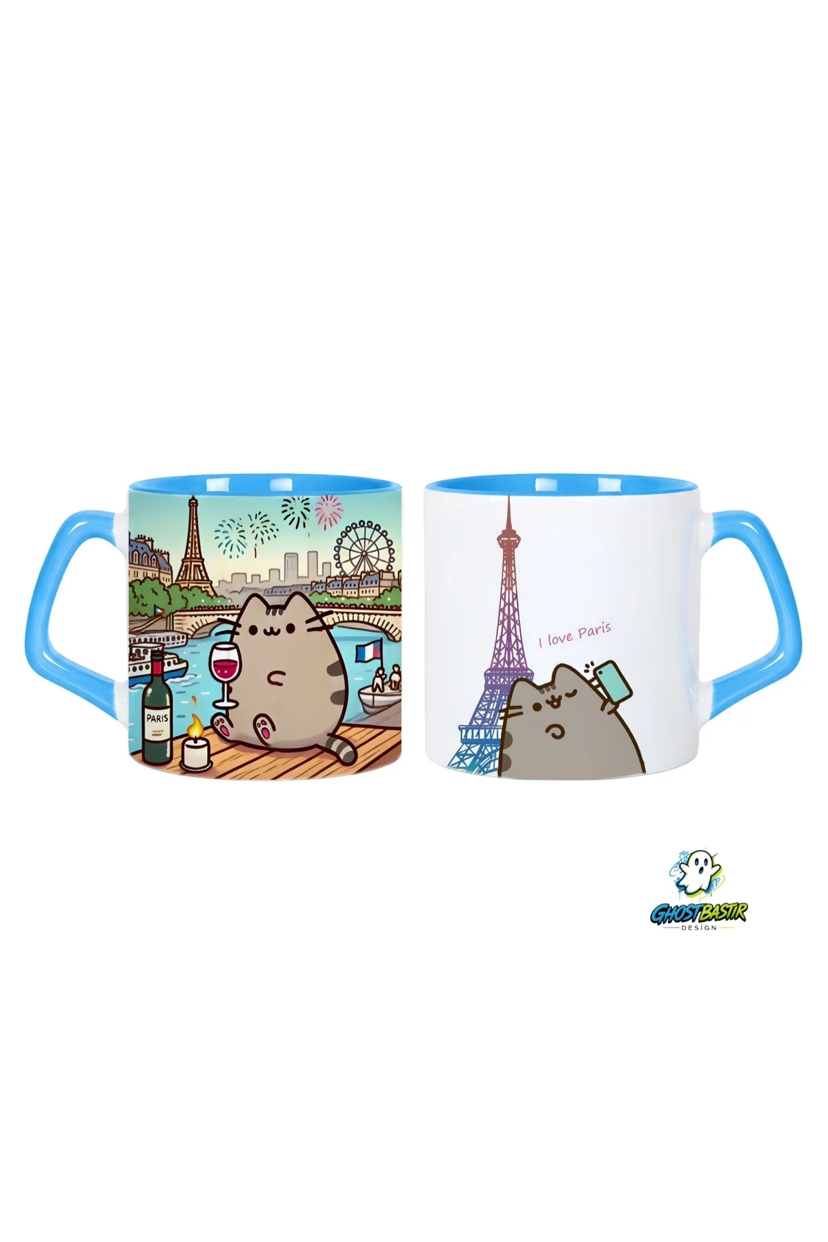 Pusheen Pariste Kupa Bardak | Tek Adet 0685