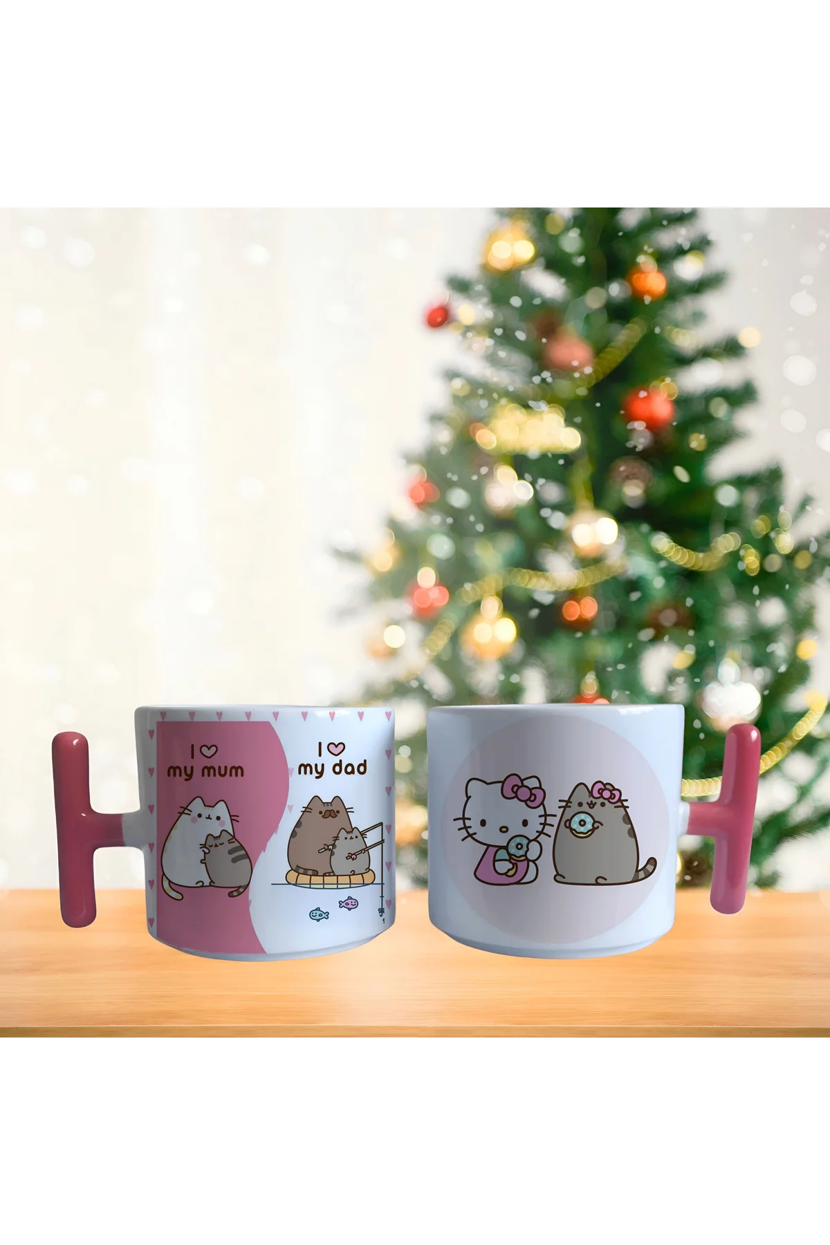 Pusheen ve Hello Kitty Kupa Bardak | Tek Adet 0383