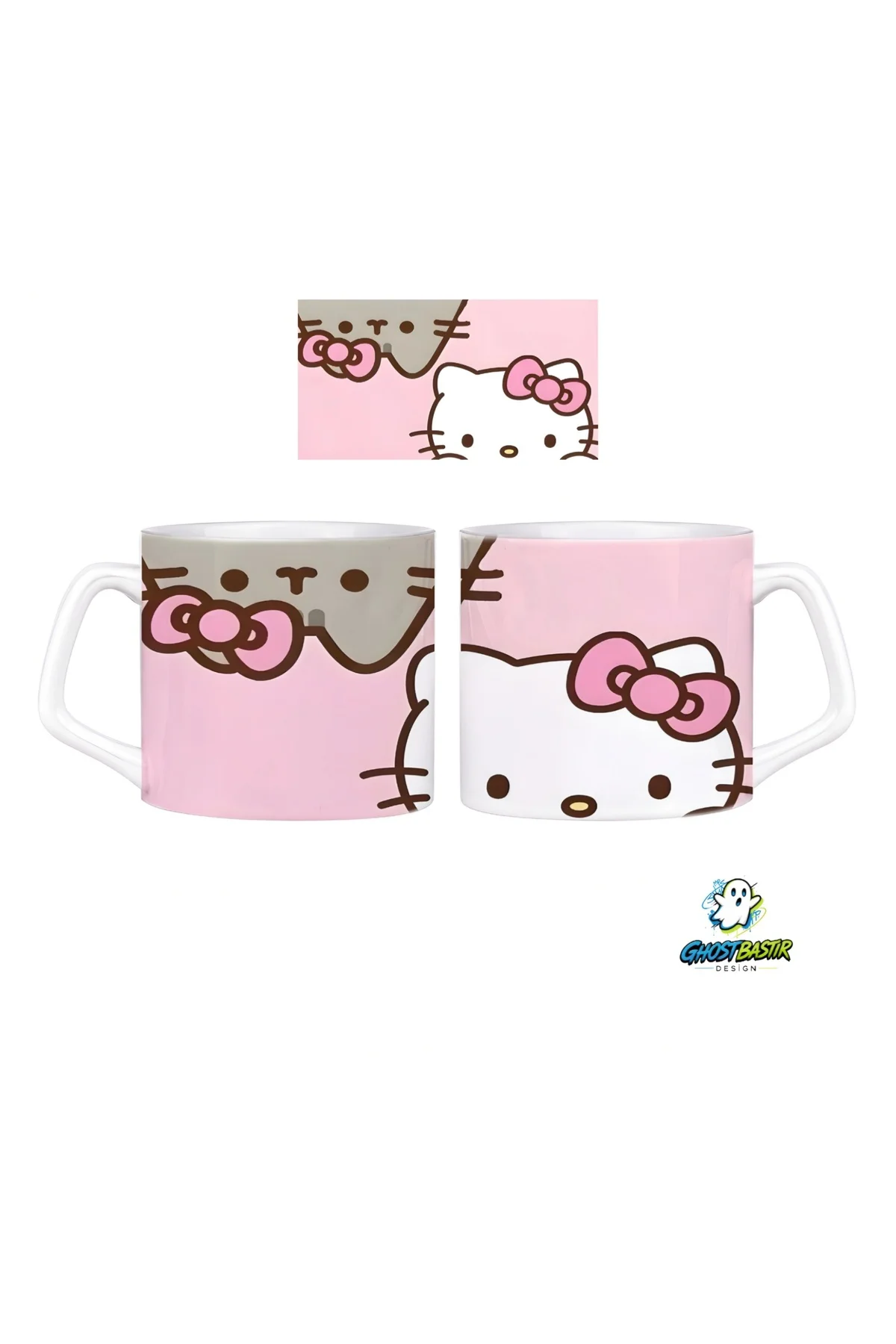Pusheen ve Hello Kitty Kupa Bardak | Tek Adet 0686