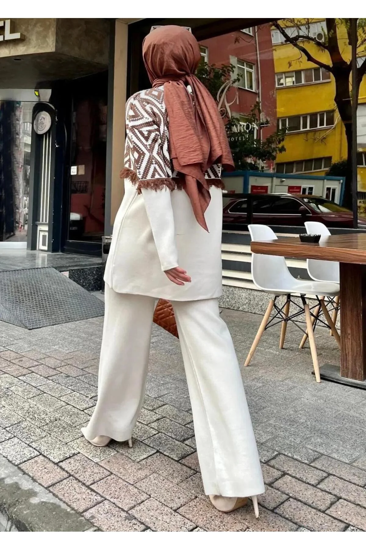 PÜSKÜLLÜ KADIN TUNİK TRİKO PANTOLON TAKIM