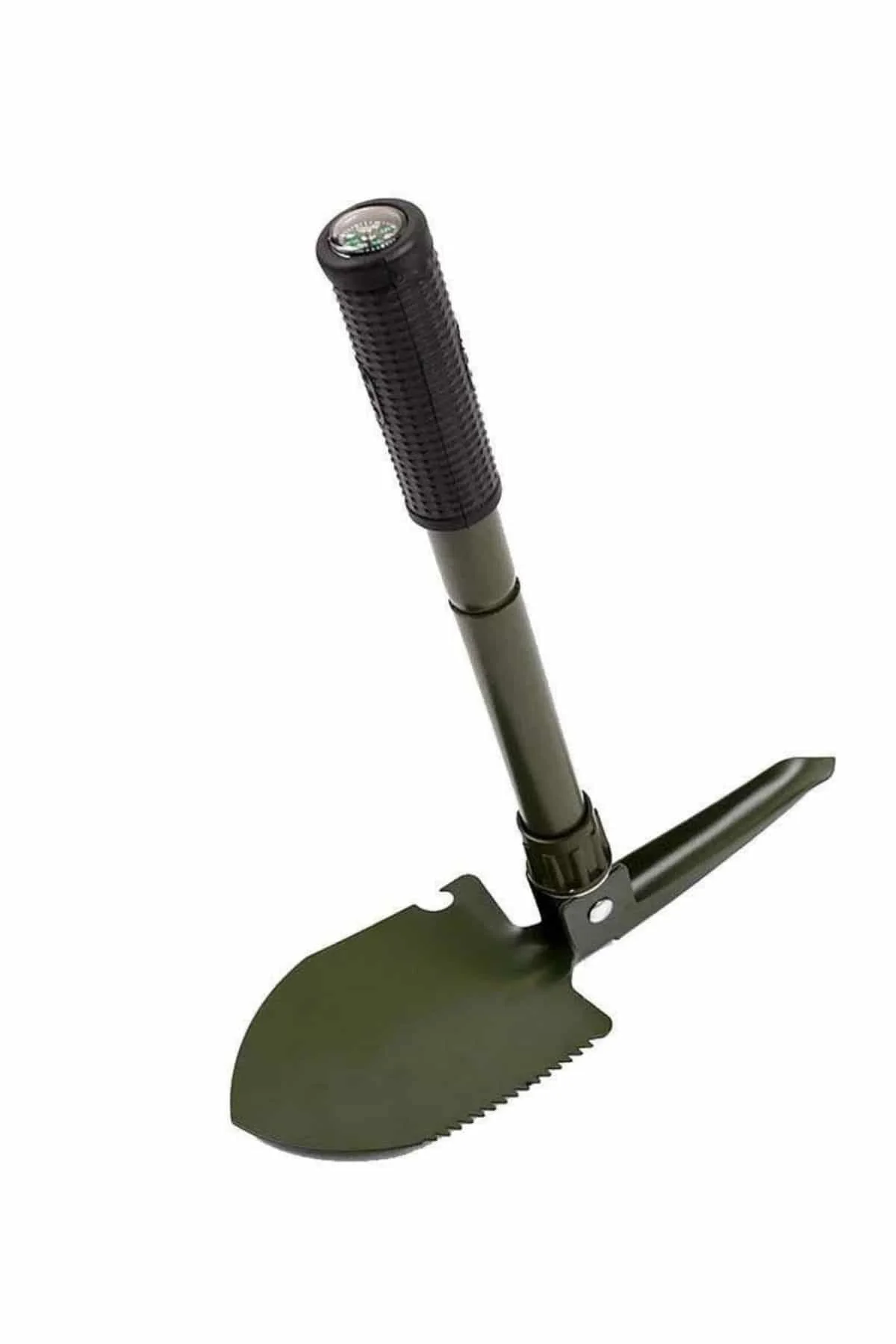 Pusulalı Katlanabilen Portatif Çantalı Mini Kazma Kürek Seti