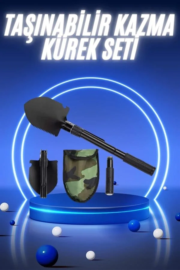 Pusulalı Katlanabilir Kazma Kürek Kamp Seti Kamp Küreği Portatif Çantalı Fiyatı, Yorumları ve Özellikleri