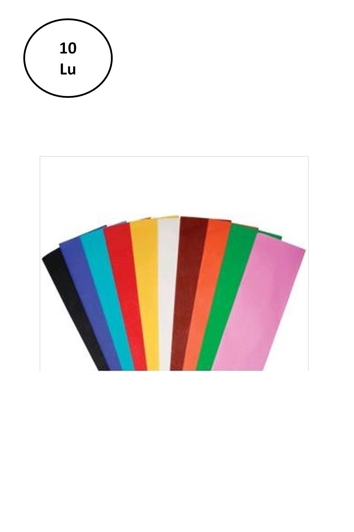 Puti-5466 Krapon Kağıdı 50X200 Cm Karışık Renk 10 Lu Puti-5466 Krapon Kağıdı 50X200 Cm Karışık Renk 10 Lu