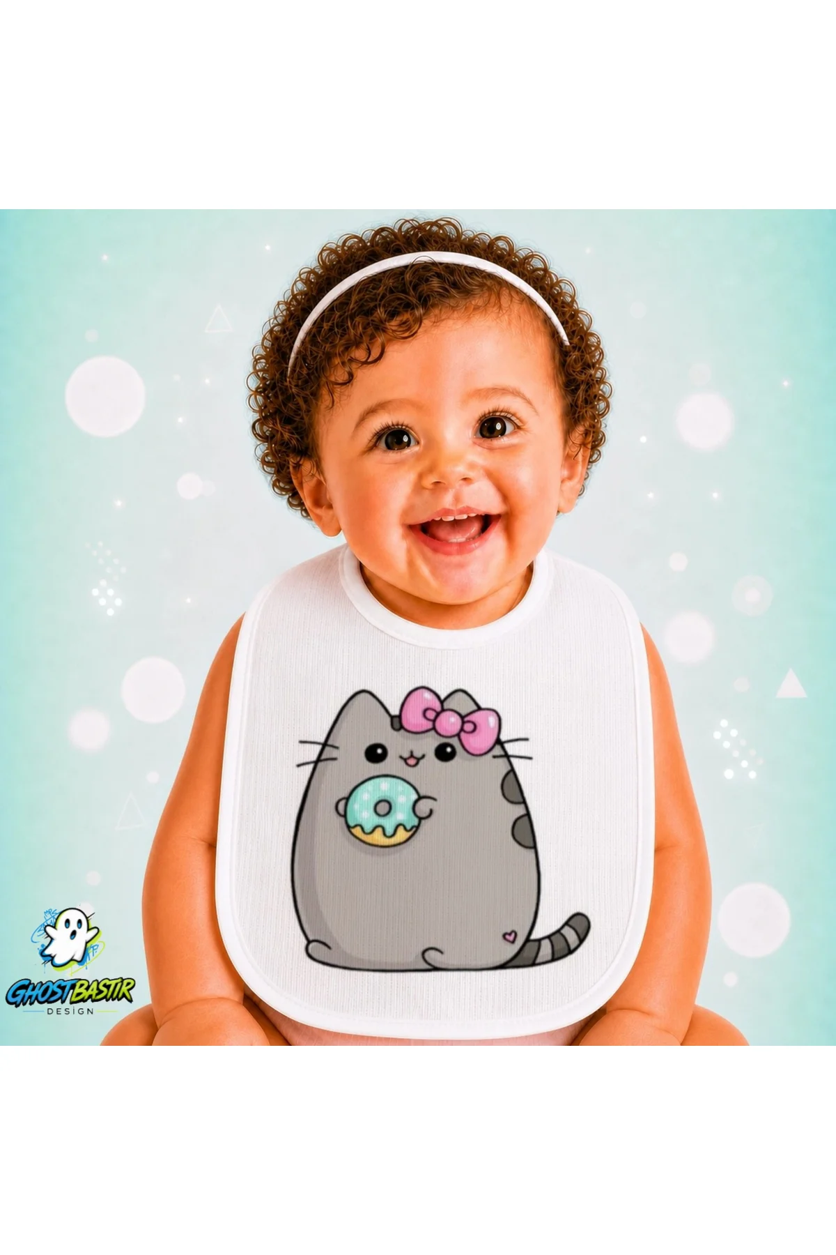 Puusheen Keten Bebek Mama Önlüğü – Yumuşak, Emici, Yıkanabilir, Özel Tasarım P168
