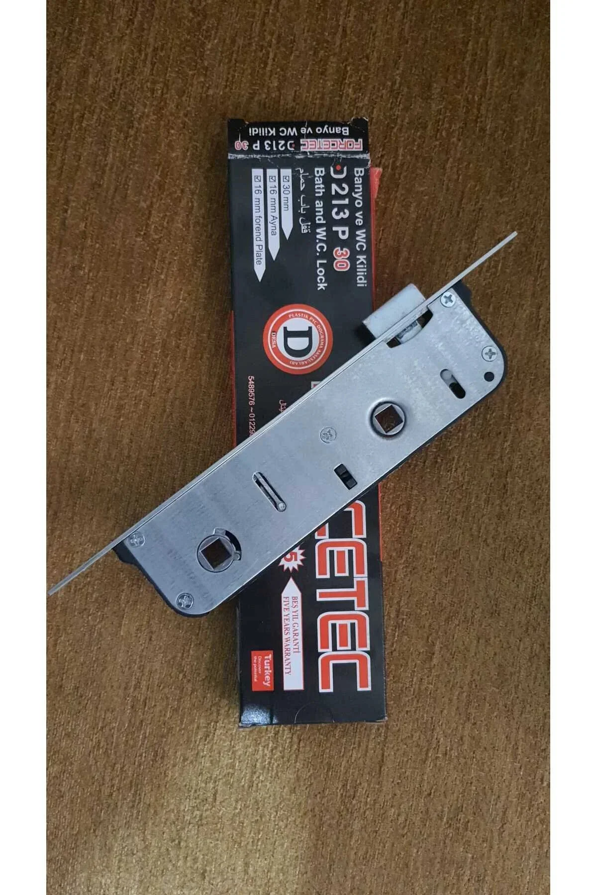 Pvc Banyo Wc Kapı Kilit 35 Mm/16 Lama Mandallı