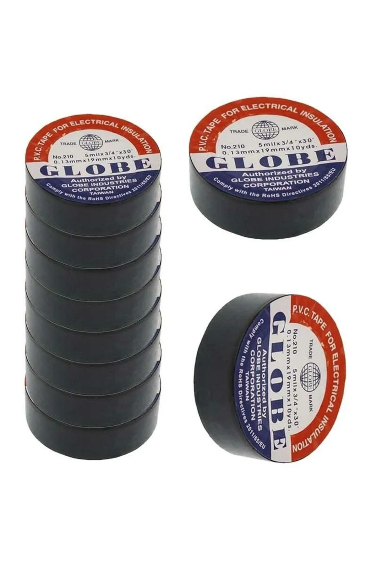 Pvc Elektrik Izolasyon Bant "0.13x19x10yards" (SİYAH) (10'LU PAKE