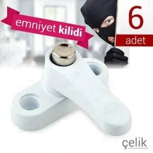 Pvc Kapı Pencere Emniyet Kilidi - Çelik - 6 Adet Pvc Kapı Pencere Emniyet Kilidi - Çelik - 6 Adet