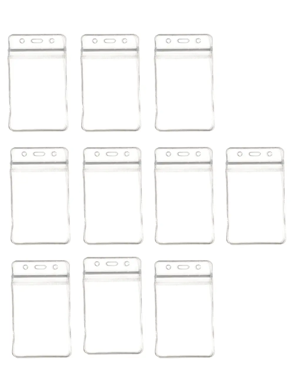 Pvc Yaka Kartlığı Yaka Kartı Kılıfı Kart Koruyucu 7x11 cm - 10 Ad