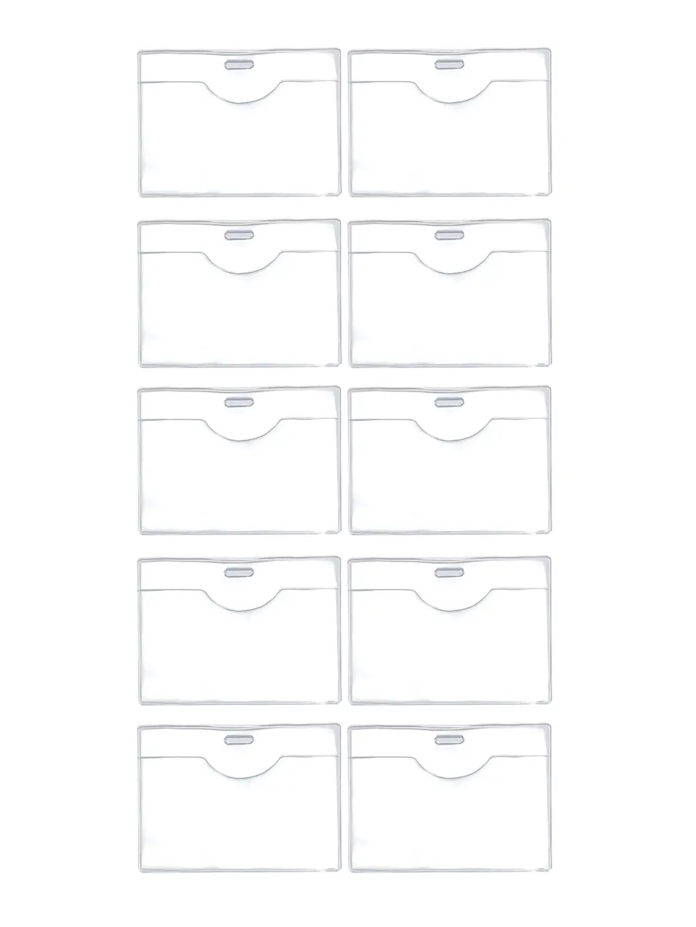 Pvc Yaka Kartlığı Yaka Kartı Kılıfı Kart Koruyucu 9,5x7 cm - 10 A