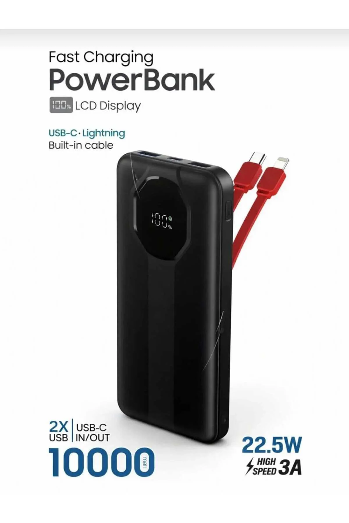 PW-139 10000 mAh 2XUsb 1XPd Hızlı Şarj 22.5W Type-C Lightning Pow PW-139 10000 mAh 2XUsb 1XPd Hızlı Şarj 22.5W Type-C Lightning Pow