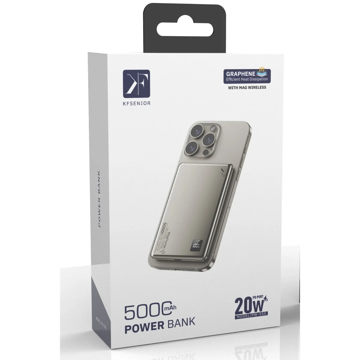 Pw555 5.000 Mah Dijital Göstergeli 18w Type-c Ve 15w Kablosuz Şarj Pd Hızlı Şarj Magsafe Powerbank - Titanyum Fiyatı, Yorumları ve Özellikleri