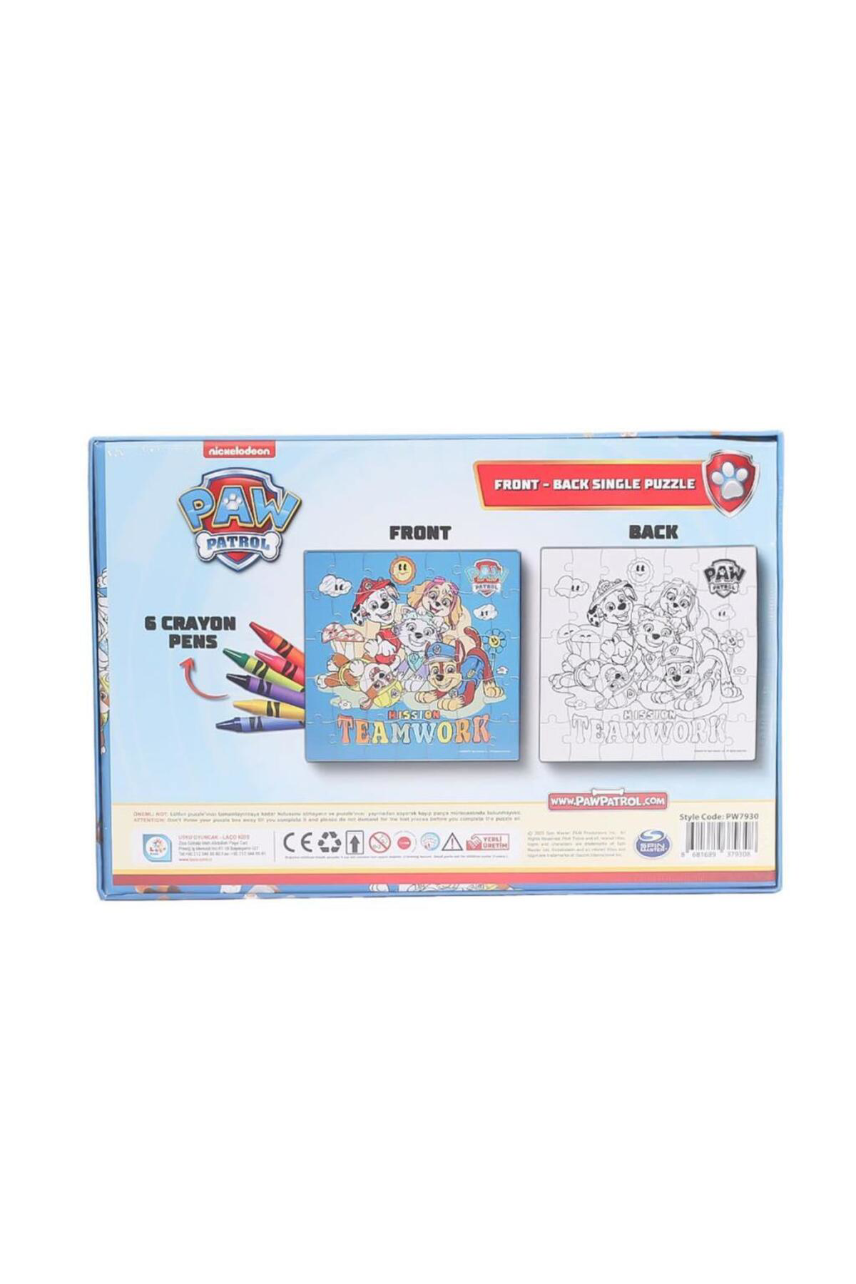 Nessiworld Pw7930 Paw Patrol Boyamalı Puzzle -Laço