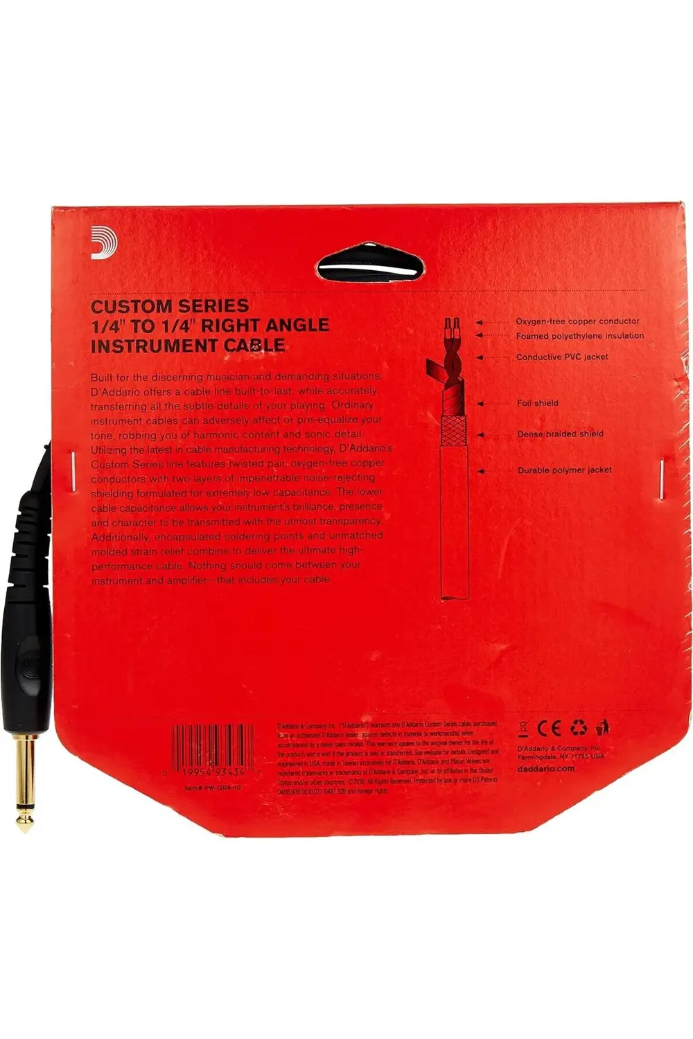 PWGRA10 Enstrüman Kablosu 3mt. Gitar Kablo