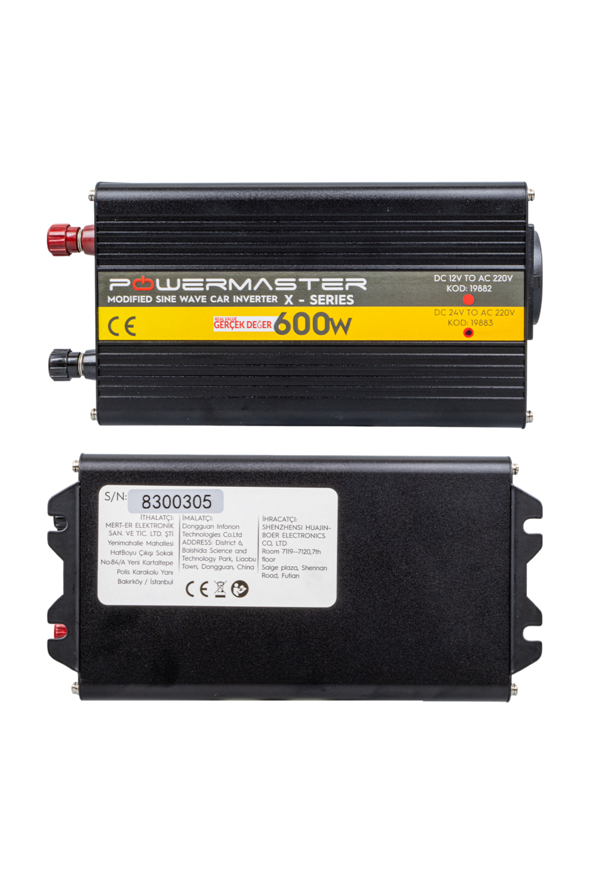 PWR600-24 TEK DİJİTAL EKRAN 24 VOLT - 600 WATT MODIFIED SINUS WAV