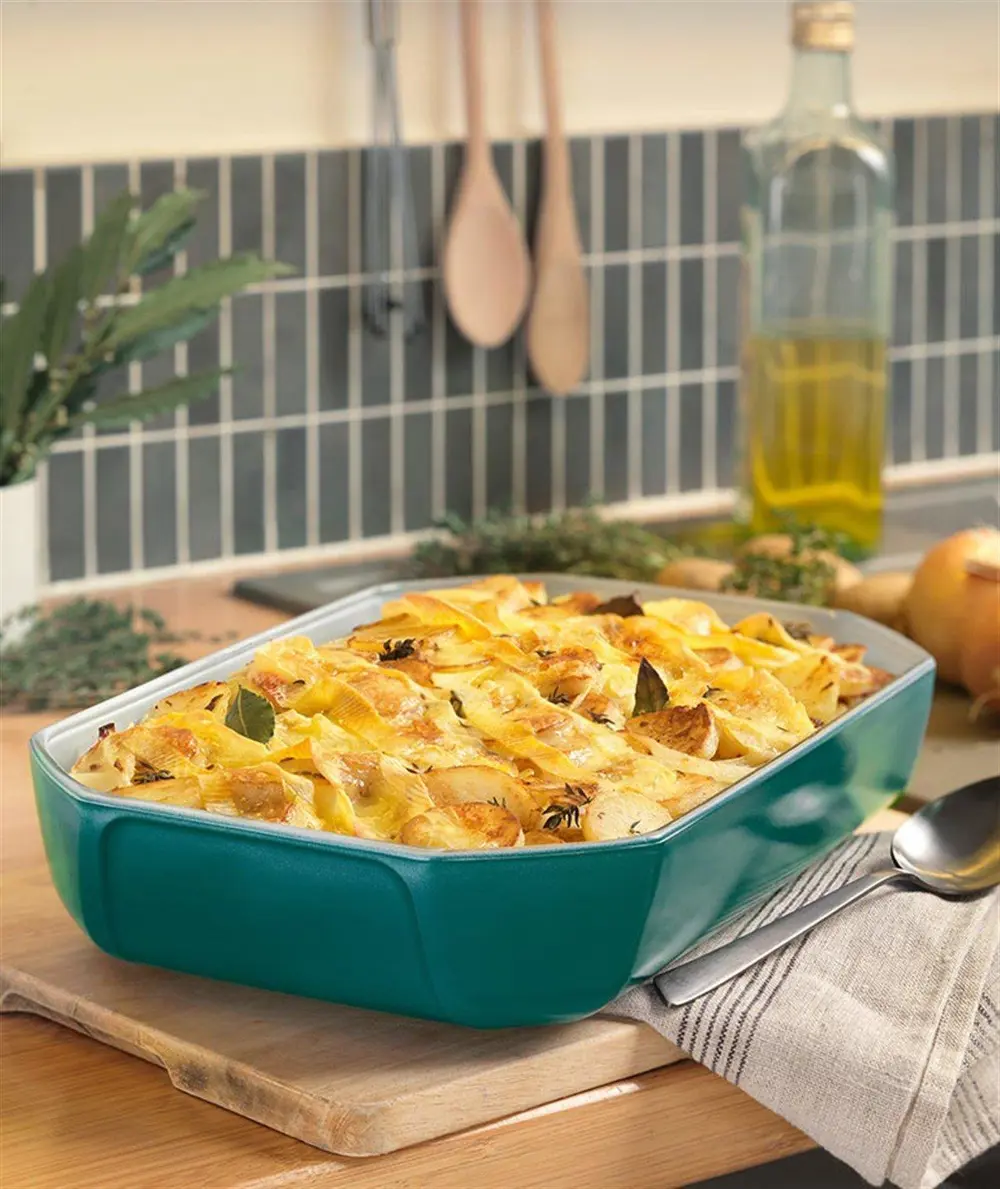 Pyrex 295b003/7145 Dikdörtgen Fırın Kabı 33x22x7 Cm Yeşil