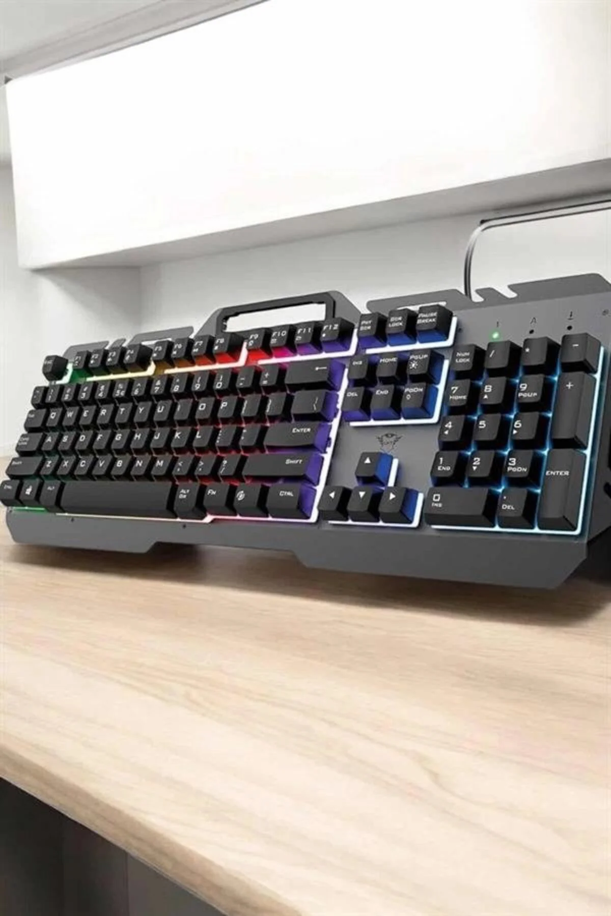 Q Klavye Rgb Işıklı Klavye Ve Mouse Seti Kablolu Mouse Hediyeliş