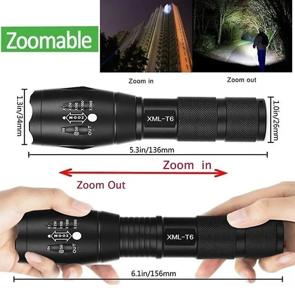 Q-Max PS-918A Şarzlı Zomlu Police El Feneri (4741)