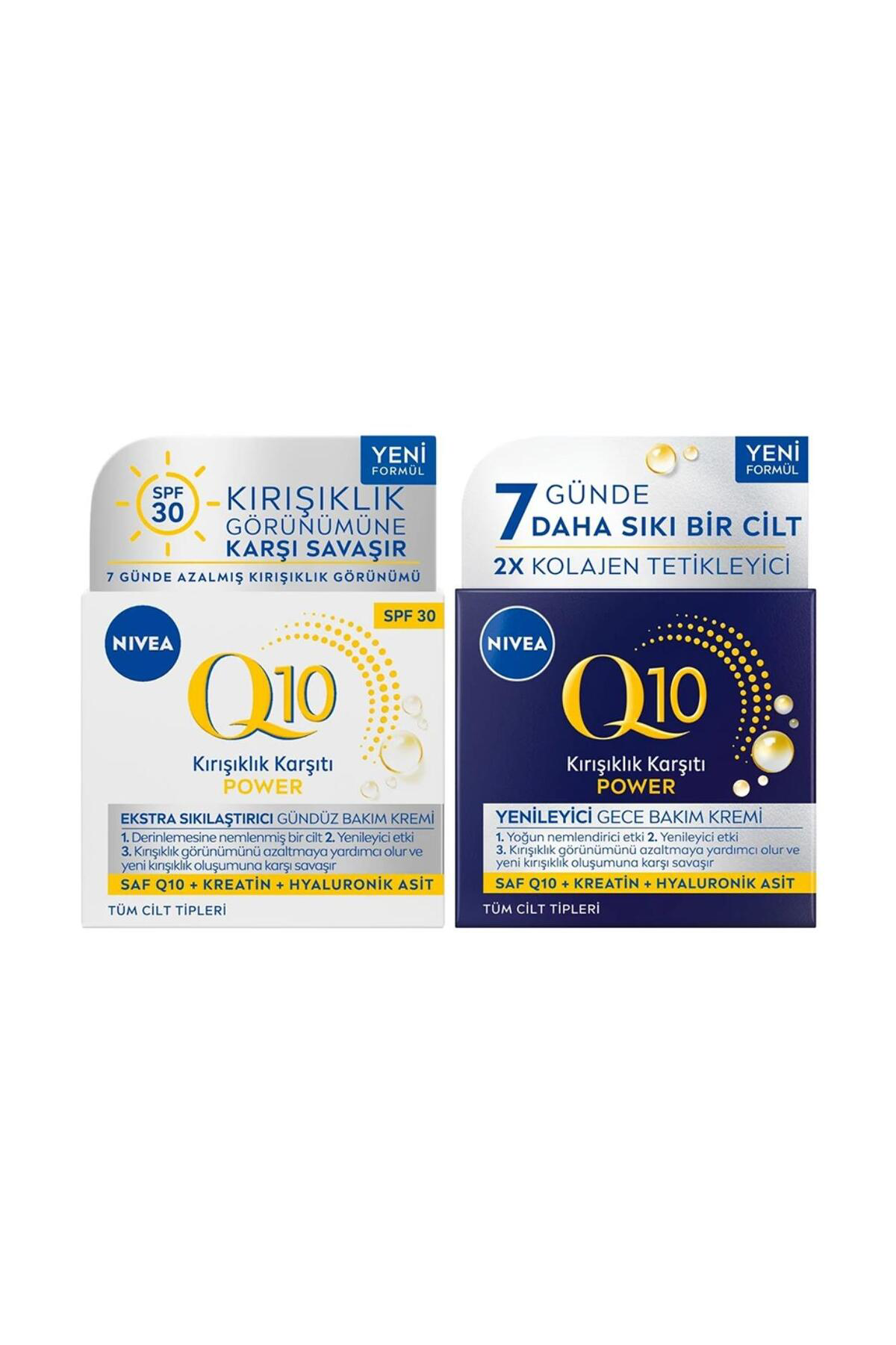 Nivea Q10 Power Kırışıklık Karşıtı Gündüz Bakım Kremi 50 Ml + Gece Bakı