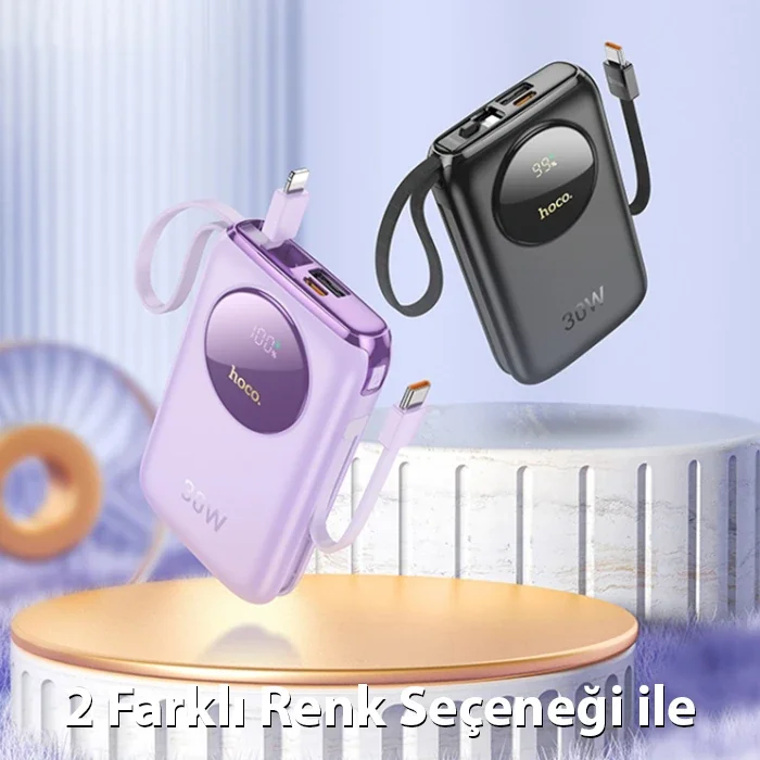 Q19 Lucky 10000mAh 30W Fast Şarj Powerbank - Dijital Gösterge ve Çoklu Çıkış