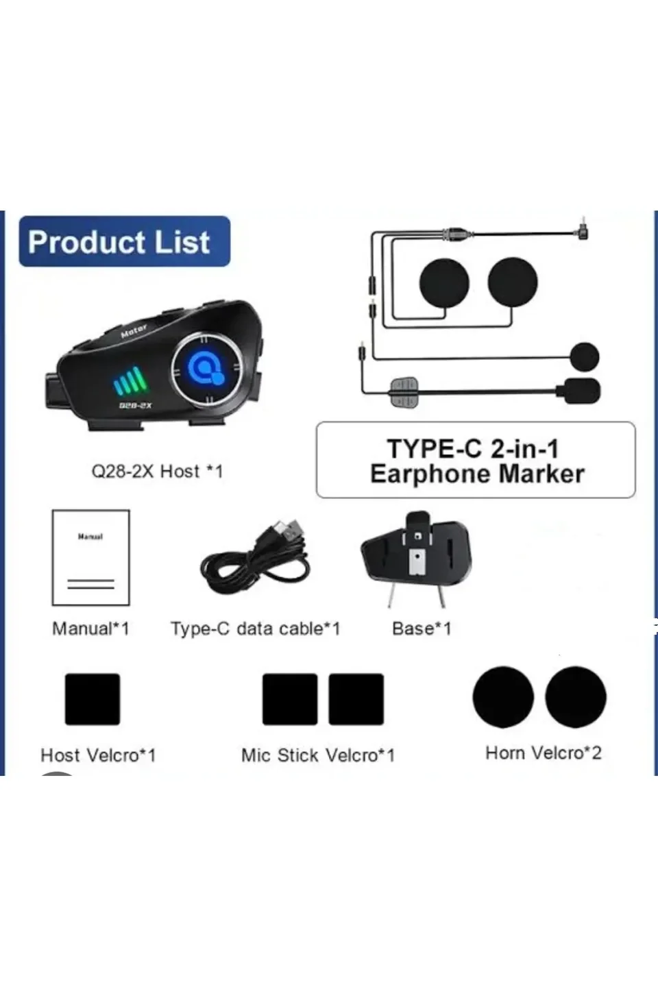 Q28 2x 2 Eşleşmeli Motosiklet Kask Bluetooth Kulaklık 1080p Kamera Su Geçirmez Intercom Q28 2x 2 Eşleşmeli Motosiklet Kask Bluetooth Kulaklık 1080p Kamera Su Geçirmez Intercom