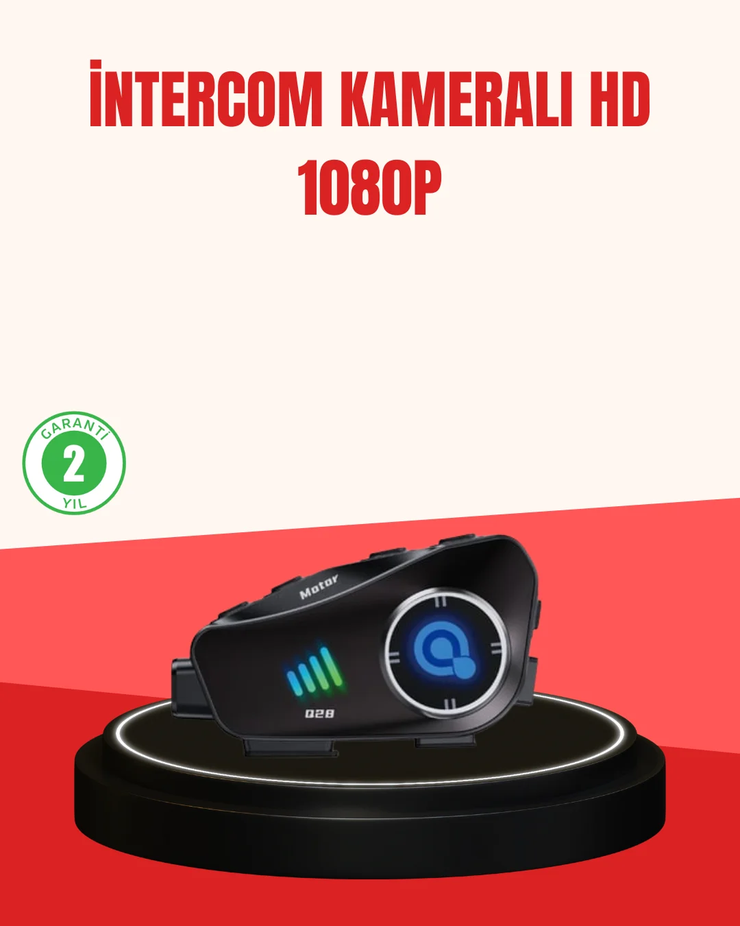 Q28 Kameralı Motosiklet Kask Kulaklık Bluetooth 5.3 Su Geçirmez 1