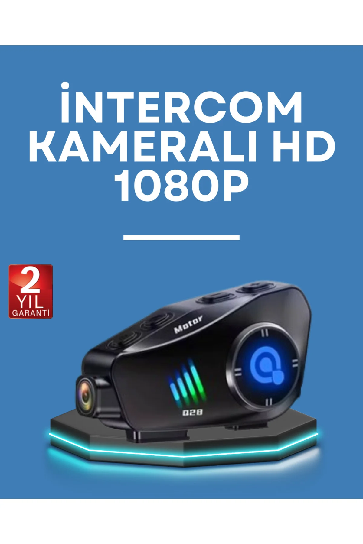 Q28 Kask Kulaklık 1080P HD Kamera – Bluetooth 5.3, Su Geçirmez, G