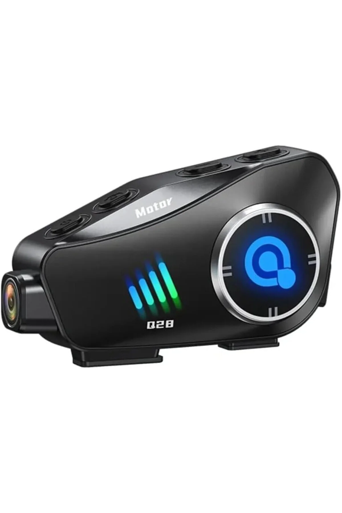 Q28 Motosiklet Kask Bluetooth Kulaklık 1080p Kamera Interkom Kula