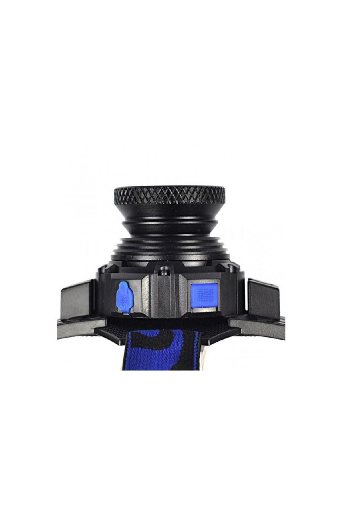 Zs Demir Q5 Şarjlı Mercekli Kafa Feneri Lambası Cree Led Ampül