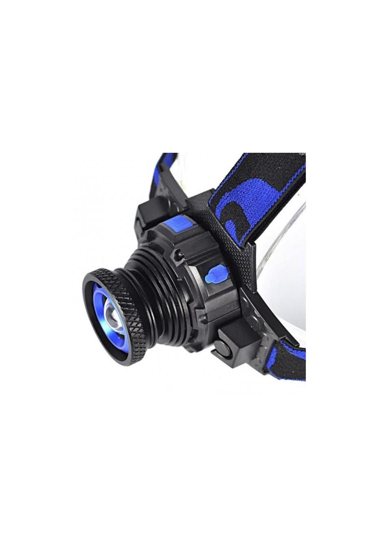 Zs Demir Q5 Şarjlı Mercekli Kafa Feneri Lambası Cree Led Ampül