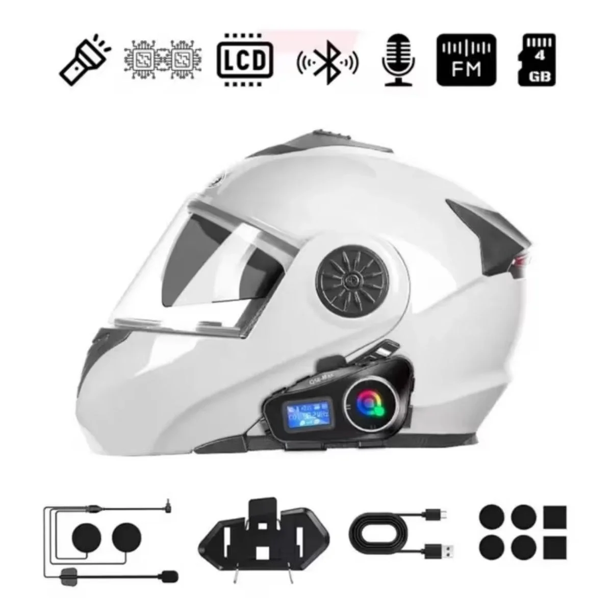 Q58 Motorsikletler İçin Fener Özellikli Sd Kart Bölümlü Lcd Ekranlı Kablosuz Bluetooth Kulaklıklı – Suya Dayanıklı Kask Kulaklığı Bx40 Fiyatı, Yorumları ve Özellikleri