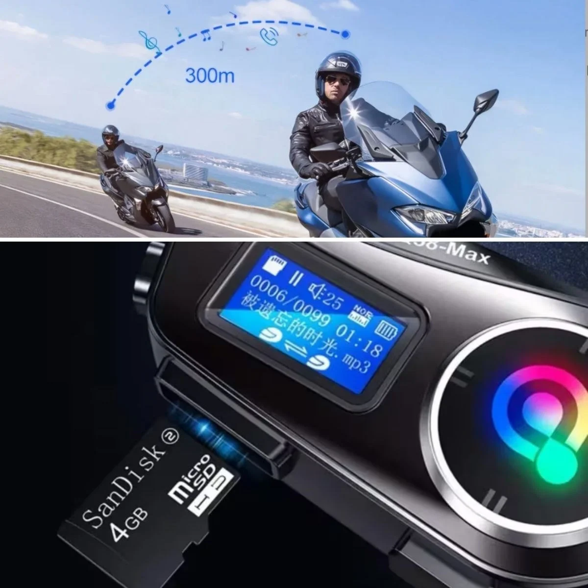Q58 Motorsikletler İçin Fener Özellikli Sd Kart Bölümlü Lcd Ekranlı Kablosuz Bluetooth Kulaklıklı – Suya Dayanıklı Kask Kulaklığı Bx40 Fiyatı, Yorumları ve Özellikleri