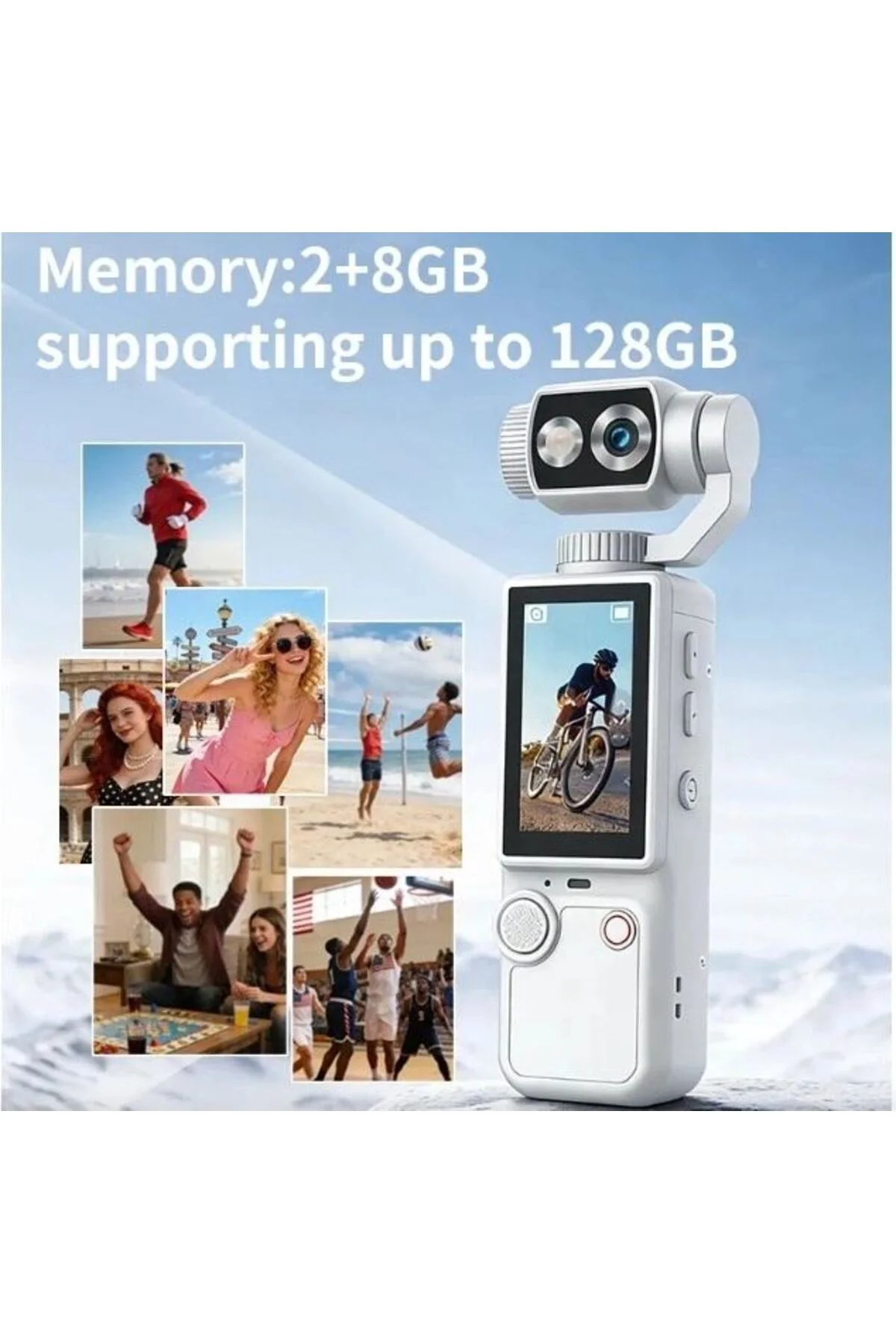 Q8 4k Ultra Hd Taşınabilir Vlog Spor Ve Aksiyon Kamerası 2.0’’ Dö