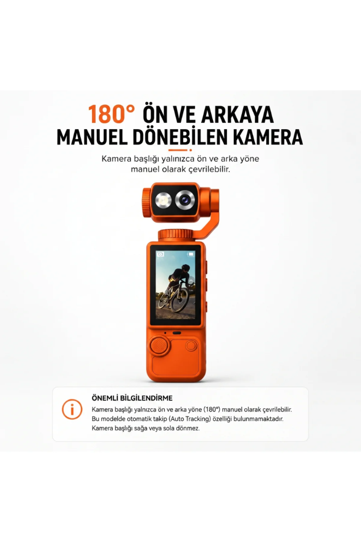 Q8 Vlog Çekim Kamerası - Manuel Açı Ayarlama - Kompakt - Taşınabilir - 4K Kalite - Görsel 2