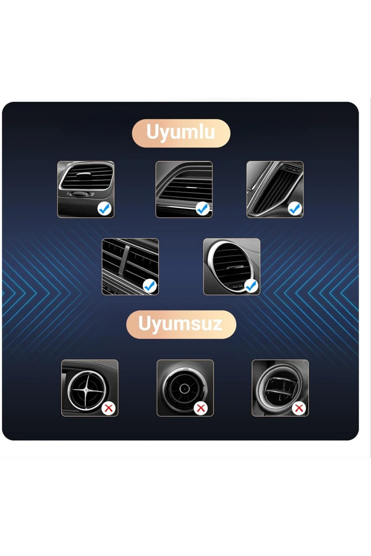 QC3.0 ile 15W Manyetik Kablosuz Araç Şarj Cihazı, Otomatik Hizalama ve Hızlı Şarj Ka