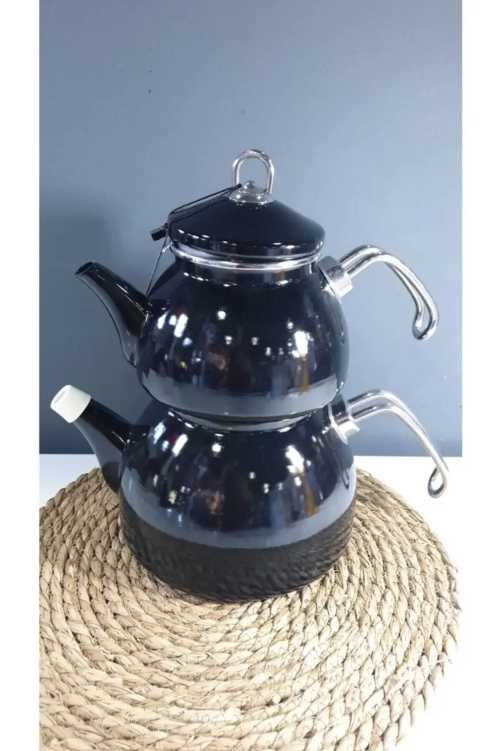 Qedi Edi Siyah Çaydanlık