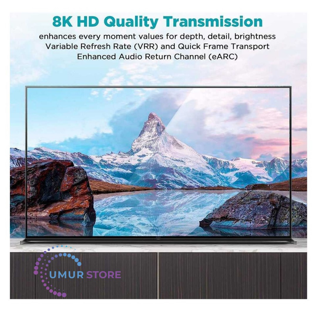 QG-AV17 4K 120Hz / 8k 60Hz HDMI Kablo 457 cm 48 Gbps HDMI 2.1 Gör