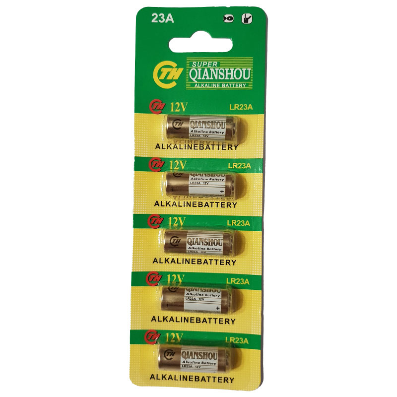 QIANSHOU LR23A 12 VOLT KALIN 23A ALARM PİLİ 5Lİ PAKET (4741)