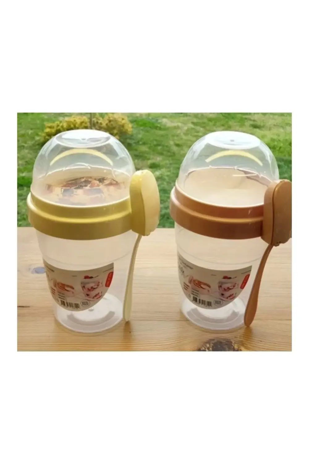 Qlüks Plastik 00812 Kaşıklı Yoğurt Kabı (Tekli)