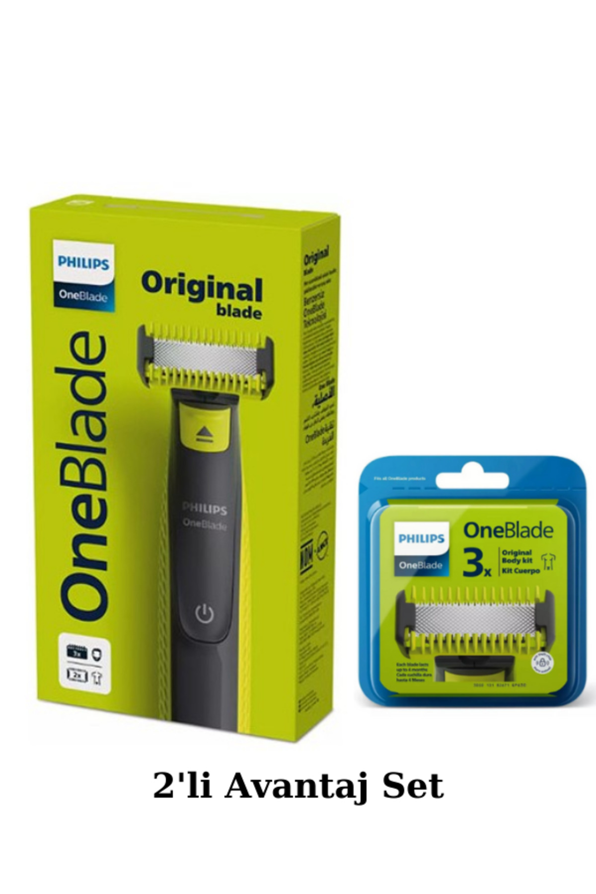 Qp2824/10 Oneblade Yüz Ve Vücut Şekilendirici Qp630/51 3'lü Yedek