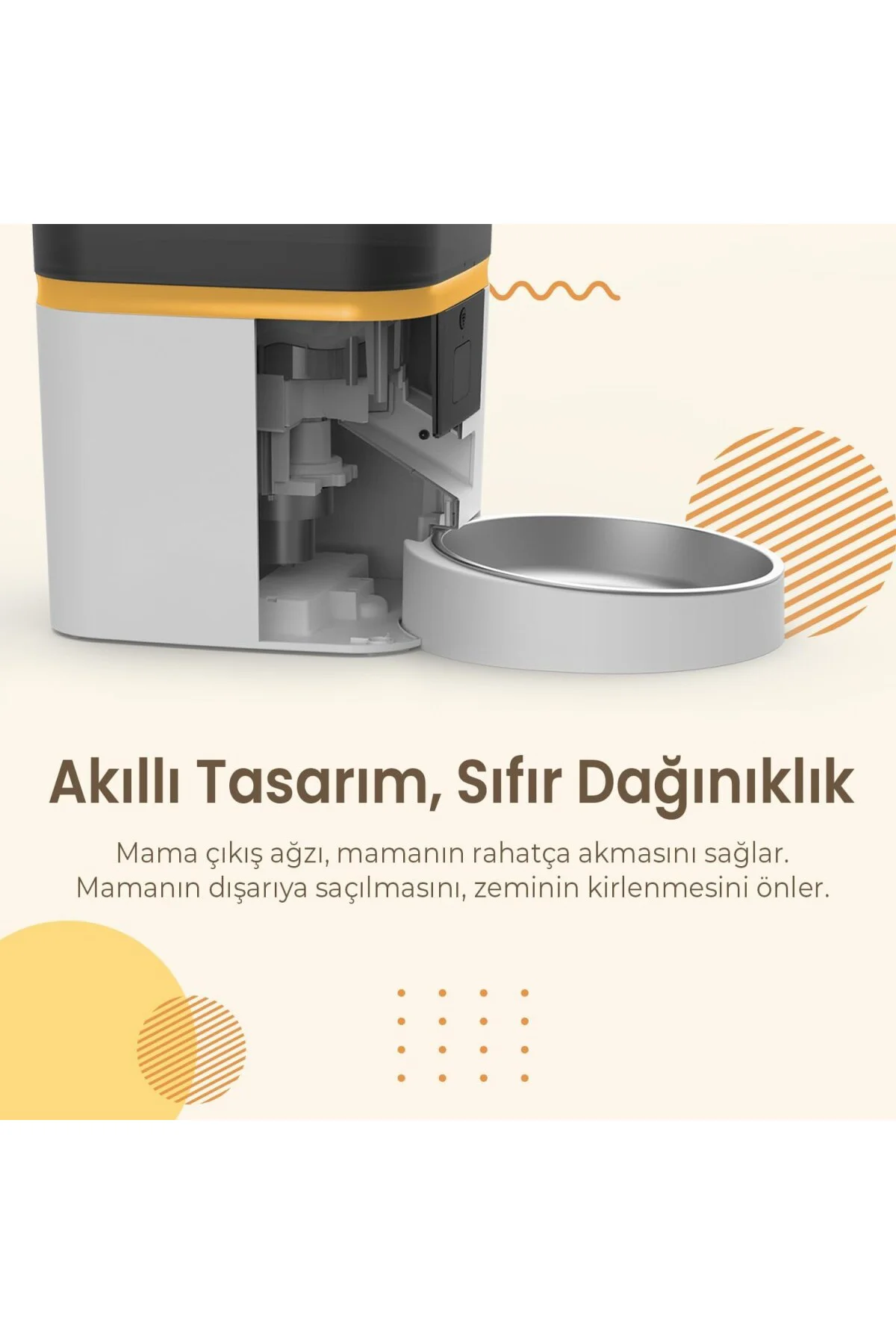 QQ003-V2 Akıllı Kedi Köpek Otomatik Mama Kabı, Tuya App-Wifi Uzaktan Kontrol, 6lt Hazn
