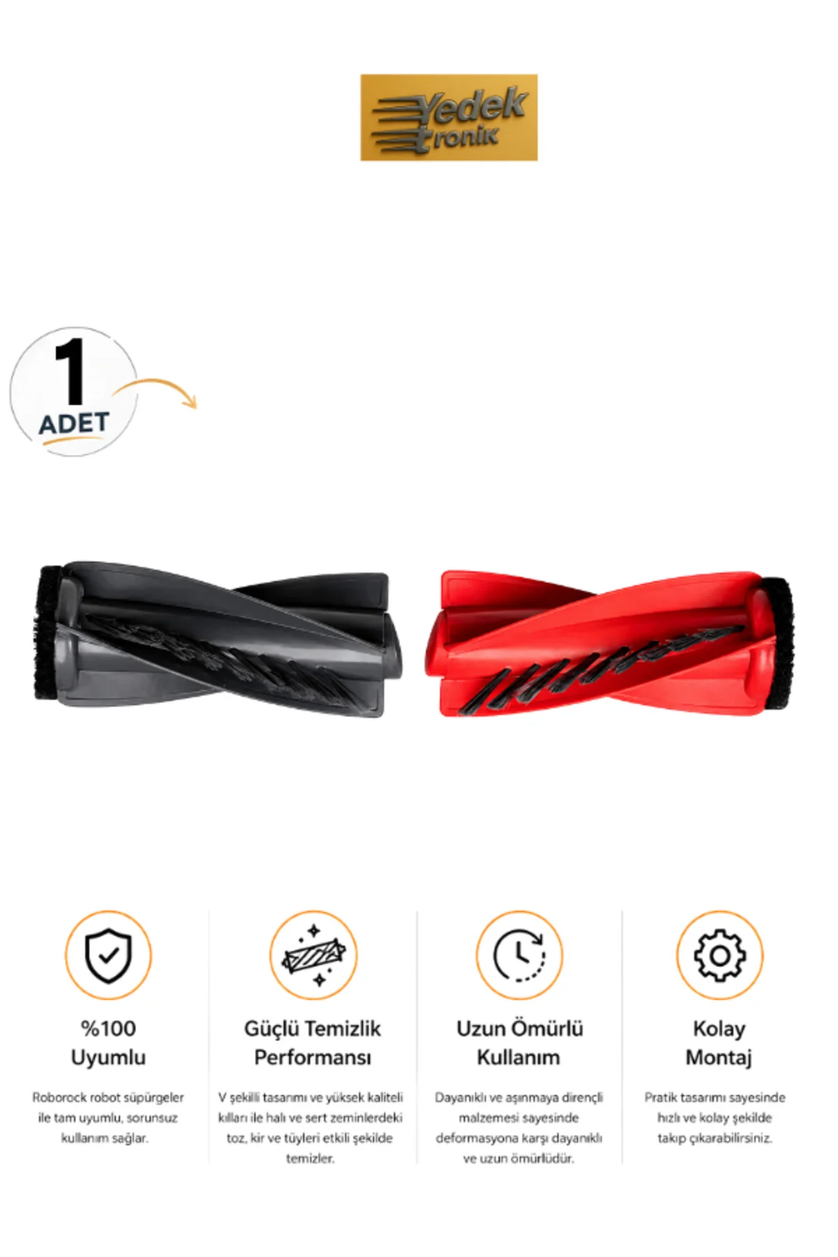 QRevo C / QRevo C Pro / QRevo Edge 5V1 / QRevo Edge 2 Pro Uyumlu Ana Fırça | Robot Süpürge Yedek Parça